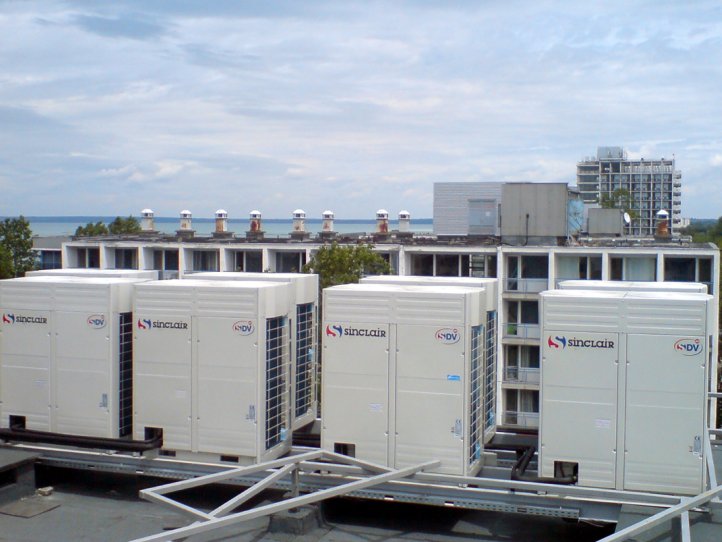 Commercial air conditioner system for hotel Balaton